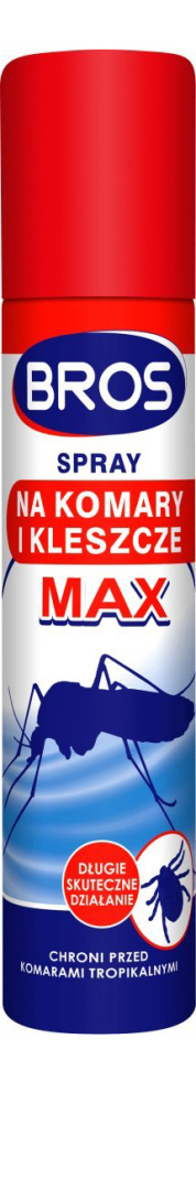 Spray Na Komary i Kleszcze Max 90ml Środek Odstraszający Komary i Kleszcze Bros