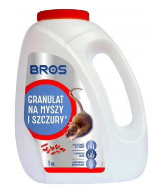 Trutka Na Szczury i Myszy Granulat 1kg Bros