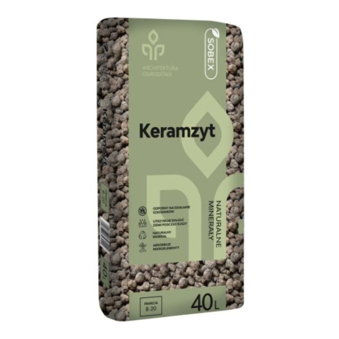 Keramzyt Ogrodniczy 8mm - 20mm 40L Sobex