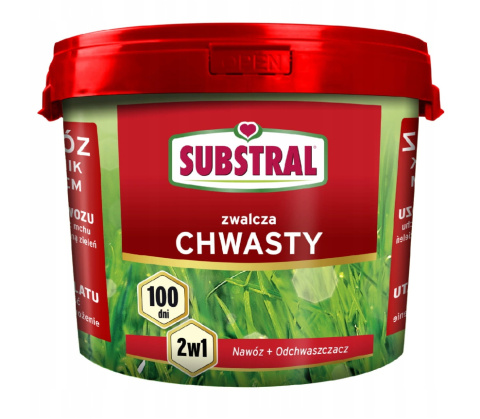 Nawóz Do Trawy Plus Odchwaszczacz 2w1 Długodziałający 100 Dni Mineralny Granulat 5kg Substral