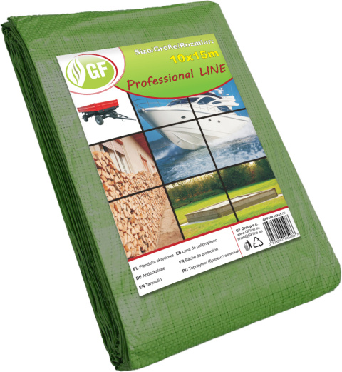Plandeka Gruba 180g 10m x 15m Zielona Pro GF Line Plandeka Gruba 180g 10m x 15m Zielona Pro GF Line