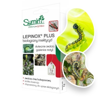 Lepinox Plus 5g Środek Do Zwalczania Ćmy Bukszpanowej i Gąsenic Motyli w Uprawach Roślin Sumin