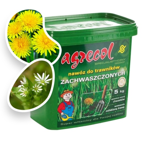 Nawóz Do Trawy Zachwaszczonej Mineralny Granulat 5kg Agrecol