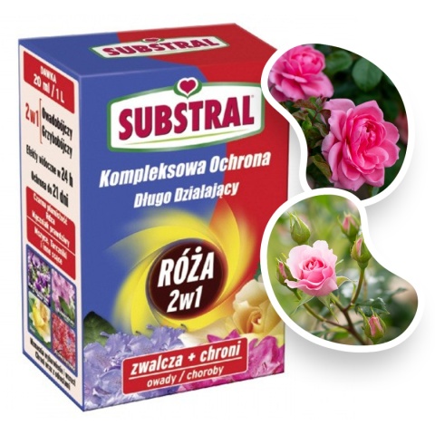 Róża 2w1 25ml Środek Owadobójczy i Grzybobójczy Do Zwalczania Szkodników i Chorób w Uprawach Roślin Substral Róża 2w1 25ml Środek Owadobójczy i Grzybobójczy Do Zwalczania Szkodników i Chorób w Uprawach Roślin Substral