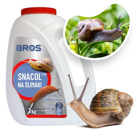Snacol 5 GB 1kg Granulat Butelka Moluskocyd Środek Ślimakobójczy Bros Snacol 5 GB 1kg Granulat Butelka Moluskocyd Środek Ślimakobójczy Bros