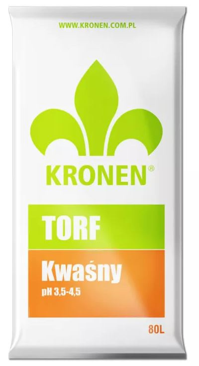 Torf Ogrodniczy Kwaśny pH 3.5-4.5 80l x 36szt Kronen