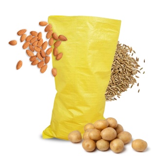 Worek Polipropylenowy 50cm x 80cm 50g/m2 Żółty z Zaciągiem