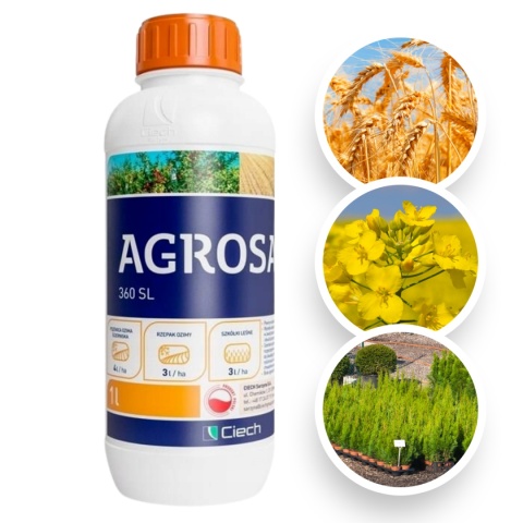 Agrosar 360SL 1000ml Środek Chwastobójczy Na Chwasty Jednoliścienne i Dwuliścienne Ciech