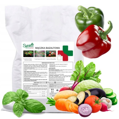 Mączka Bazaltowa Do Warzyw i Owoców Mineralna Pylisty 25kg Sumin