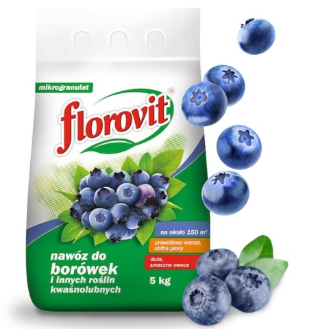 Nawóz Do Borówek i Innych Roślin Kwaśnolubnych Mineralny Granulat 5kg Florovit Nawóz Do Borówek i Innych Roślin Kwaśnolubnych Mineralny Granulat 5kg Florovit
