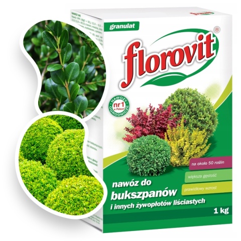 Nawóz Do Bukszpanów Mineralny Granulat 1kg Karton Florovit