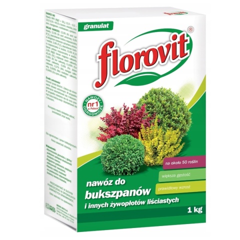 Nawóz Do Bukszpanów Mineralny Granulat 1kg Karton Florovit
