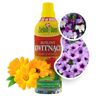 Nawóz Do Roślin Kwitnących Mineralny Płynny 750ml Zielony Dom