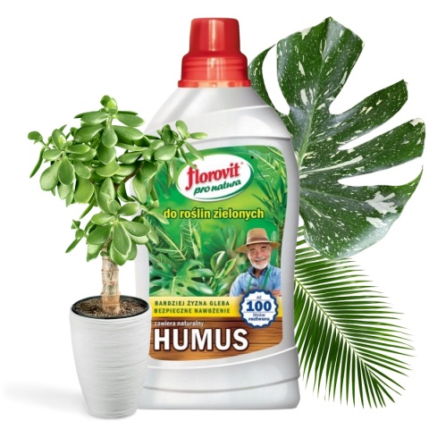 Nawóz Do Roślin Zielonych z Humusem Mineralno Organiczny Płynny 1kg Pro Natura Florovit