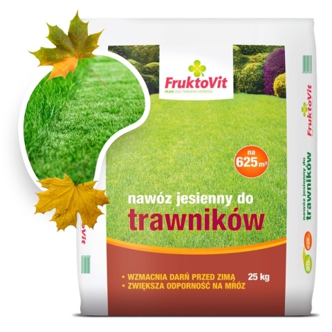 Nawóz Do Trawy Jesienny Mineralny Granulat 25kg Plus Fructovit