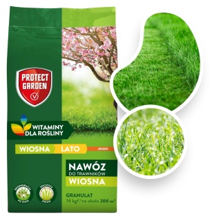 Nawóz Do Trawy Wiosenny Mineralny Granulowany 14kg Protect Garden
