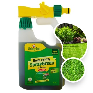 Nawóz Do Trawy z Mchem AntyMech Mineralny Płynny 950ml Sprayer SprayGreen Zielony Dom