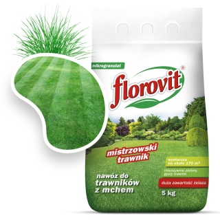 Nawóz Do Trawy z Mchem Mineralny Granulat 5kg Mistrzowski Trawnik Florovit