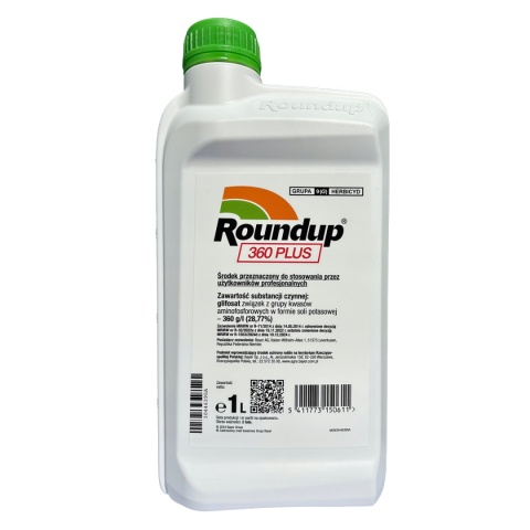 Roundup 360 Plus SL 1L Środek Chwastobójczy Na Chwasty Jednoliścienne i Dwuliścienne Monsanto