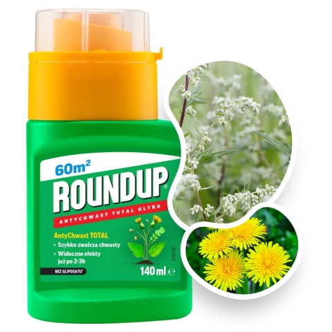 Roundup AntyChwast Total Ultra 140ml Spray Środek Chwastobójczy Na Chwasty Jednoliścienne i Dwuliścienne Substral