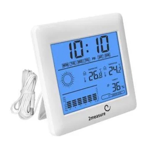 Stacja pogodowa - elektrooniczna z podświetleniem i sąndą w kolorze bviałym (170610) BIOWIN