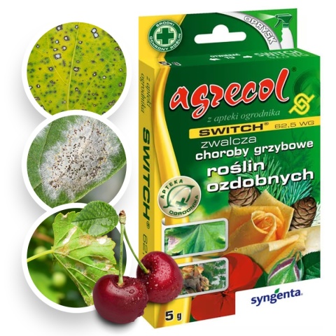 Switch 62,5 WG 5g Fungicyd Środek Grzybobójczy Do Zwalczania Chorób Grzybowych w Uprawach Roślin Agrecol
