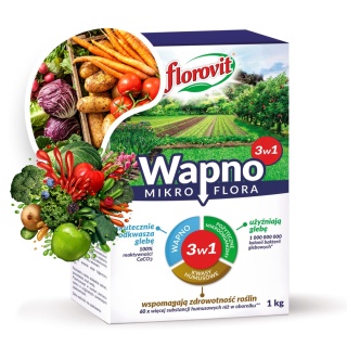 Wapno Nawozowe z Humusem i Mikroorganizmami 1kg Mikroflora 3w1 Florovit