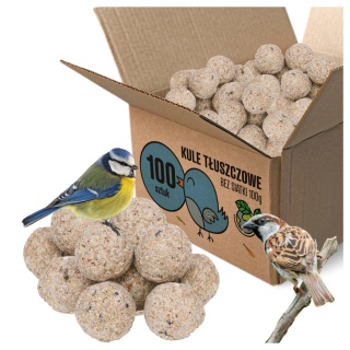 Kule Tłuszczowe dla Ptaków Bez Siatki 100g x 100szt Megan